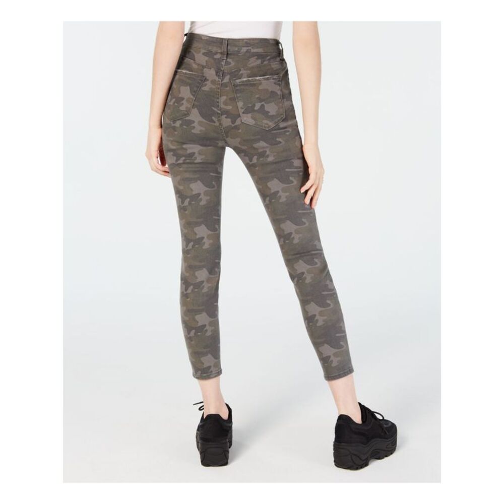 VANILLA STAR Womens Skinny Jeans Gray Camouflage Juniors 1\25 Waist - Picture 2 of 4
